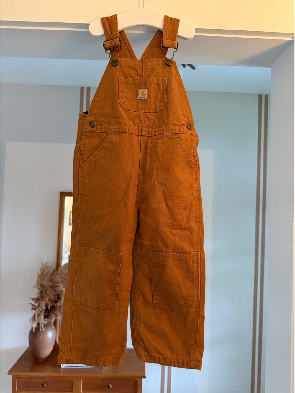 Carhartt Flannel Lined Overalls Sz 2T EUC